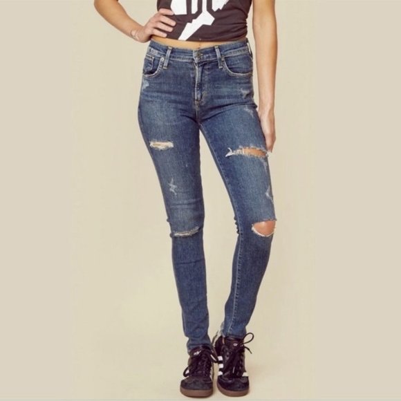 Agolde Sophie Distressed Jeans, 28 - Picture 1 of 14